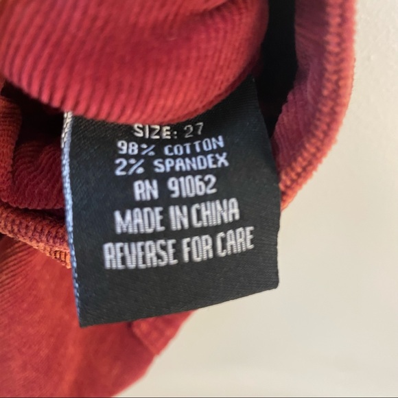 Standards & Practices rust corduroy pants size 27 - Picture 12 of 12